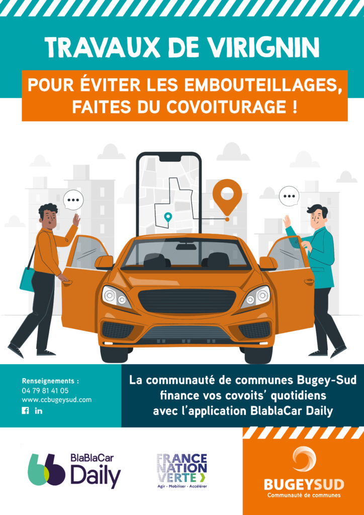 image : faites du covoiturage en raison des travaux à Virignin